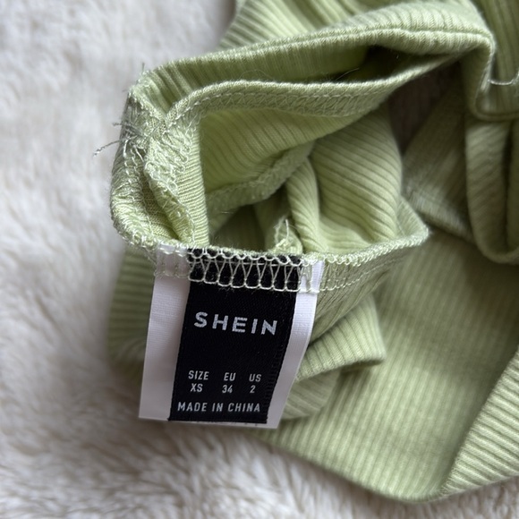 SHEIN Green Crossback Crop Top XS - Picture 4 of 5